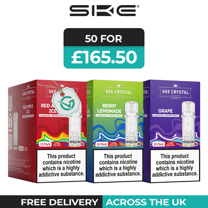 SKE Crystal Plus Pods Box of 10 & 20