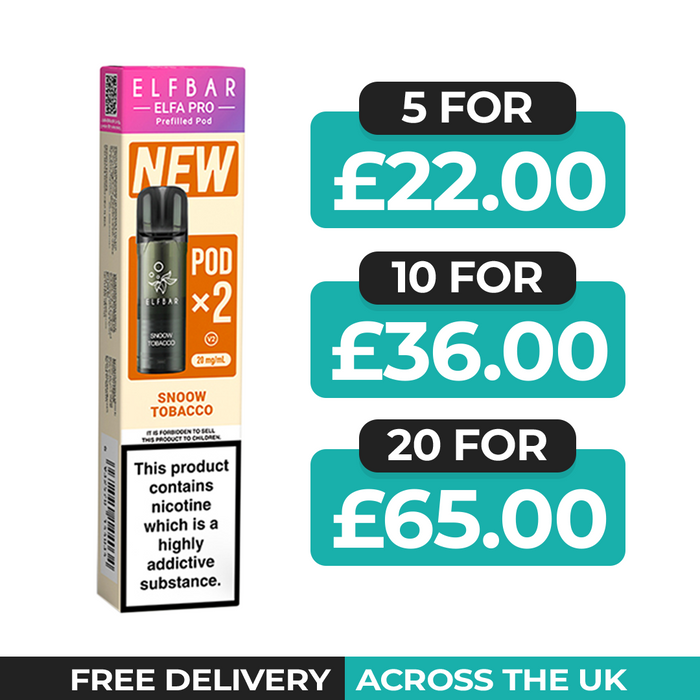 Snoow Tobacco Elfa Pro Prefilled Pods by Elf Bar