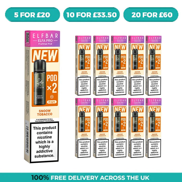 Snoow Tobacco Elfa Pro Prefilled Pods by Elf Bar