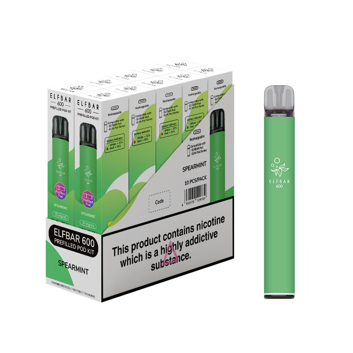 Elf Bar 600 Prefilled Pod Kit - Box of 10