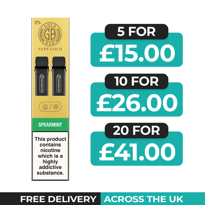 Spearmint Prefilled Pods By Gold Bar Reload