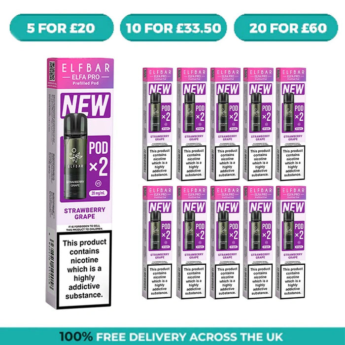 Strawberry Grape Elfa Pro Prefilled Pods by Elf Bar