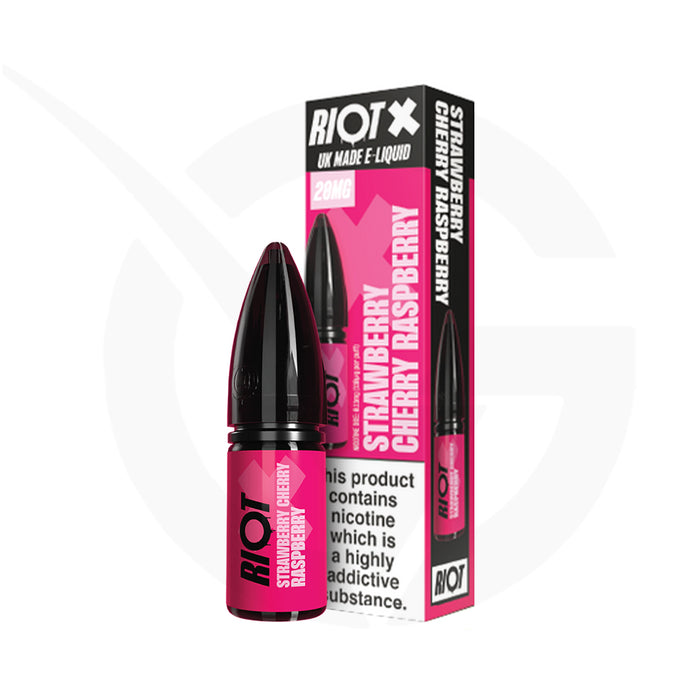 Strawberry Cherry Raspberry Nic Salt E-Liquid By Riot X