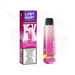 Strawberry Ice Prefilled Pods by Lost Mary Nera15k + Refill Container
