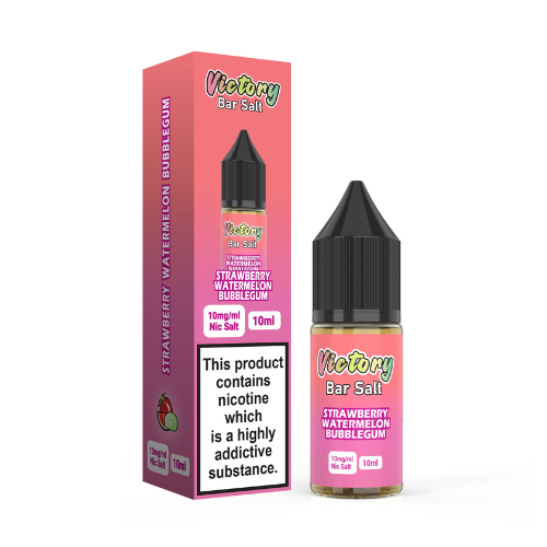 Strawberry Watermelon Bubblegum 10ml Bar Salt Nic Salt E-Liquid By Victory Juice