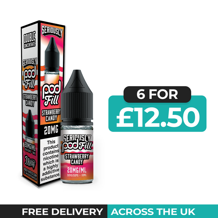 Seriously Pod Fill Strawberry Candy Nic Salt E-Liquid