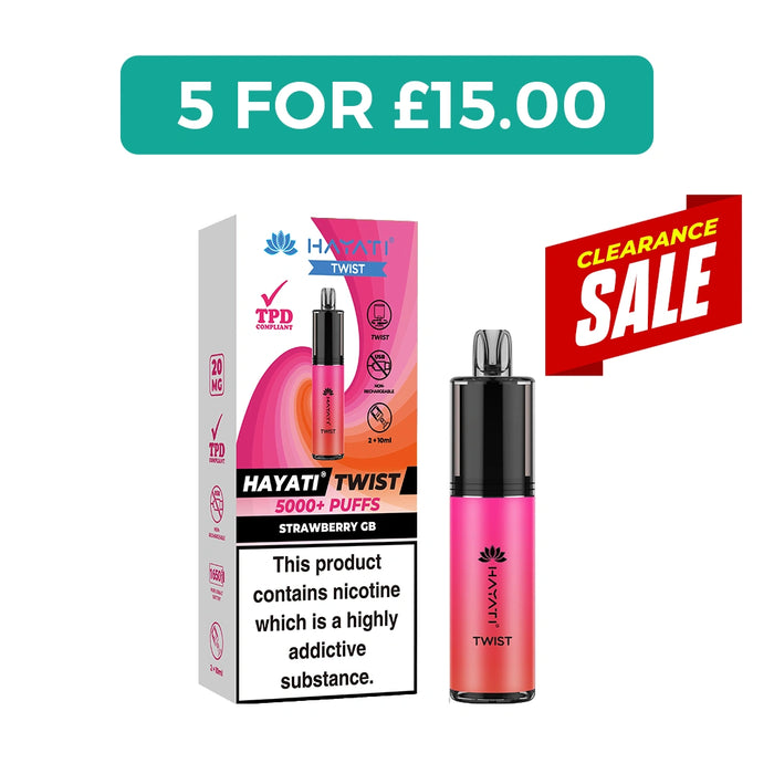Hayati Twist 5000 5K Puffs Reuseable Vape Kit