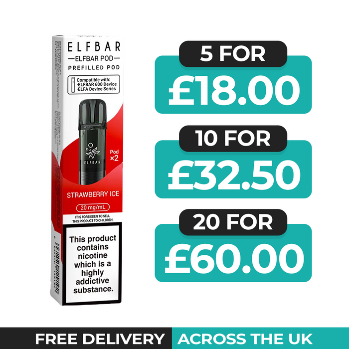Elf Bar 600 Strawberry Ice Preflled Pods