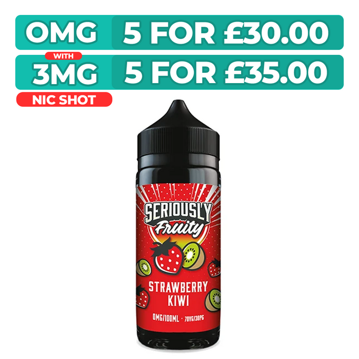 Doozy Seriously Fruity Strawberry Kiwi 100ml Shortfill E-Liquid