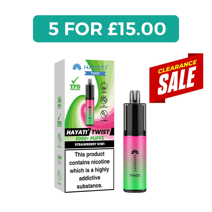 Hayati Twist 5000 5K Puffs Reuseable Vape Kit