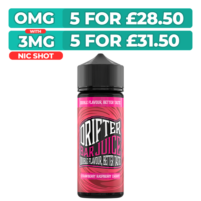 Drifter Bar Juice Strawberry Raspberry Cherry 100ml Shortfill E-Liquid