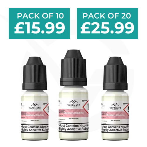 Strawberry Milkshake 10ml 50/50 E-Liquid By Vapemate