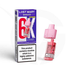 Strawberry Raspberry Blackberry Prefilled Pods By Lost Mary BM6000 + Refill Containers