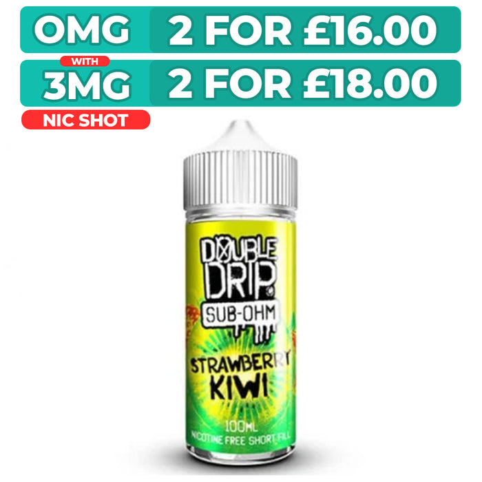 Strawberry Kiwi 100ml Shortfill E-Liquid By Double Drip