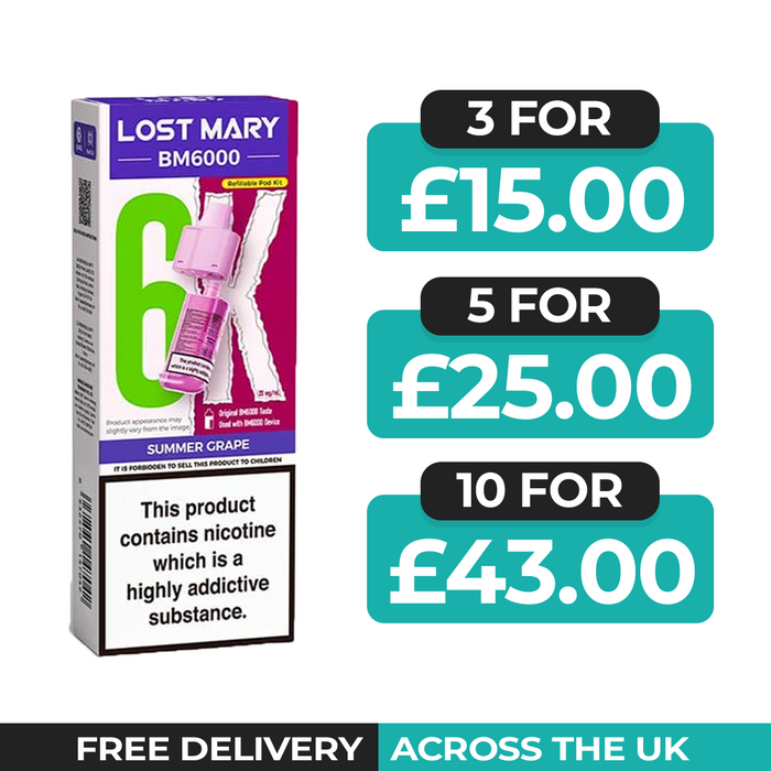 Lost Mary BM6000 Summer Grape Prefilled Refill Pods