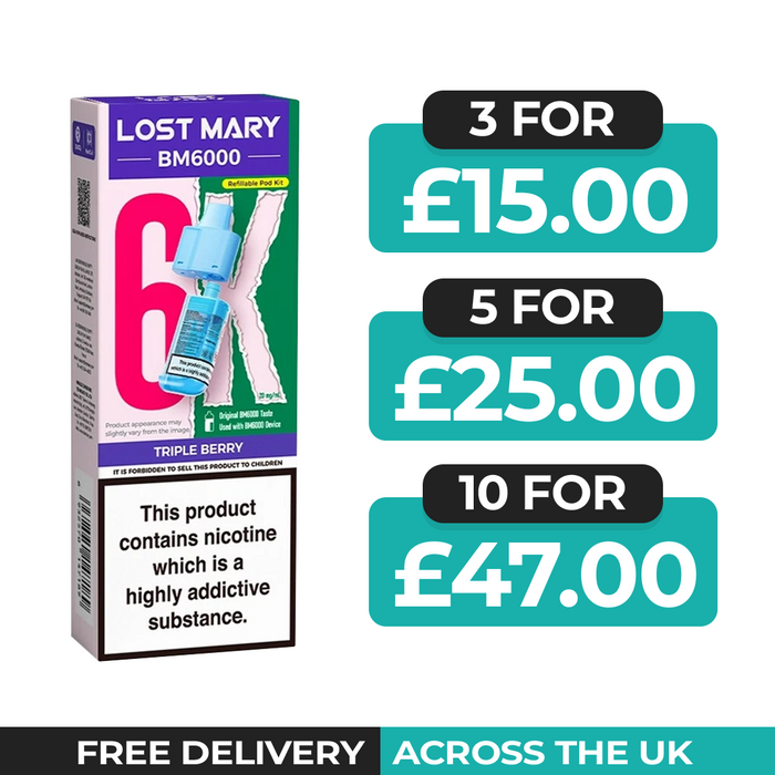Lost Mary BM6000 Triple Berry Prefilled Refill Pods