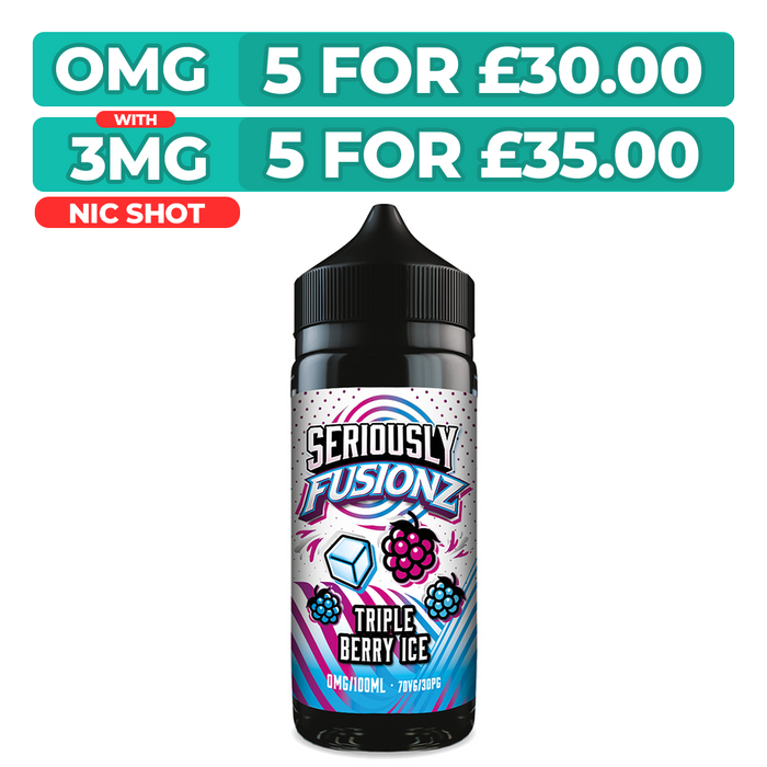 Seriously Fusionz Triple Berry Ice 100ml Shortfill E-Liquid