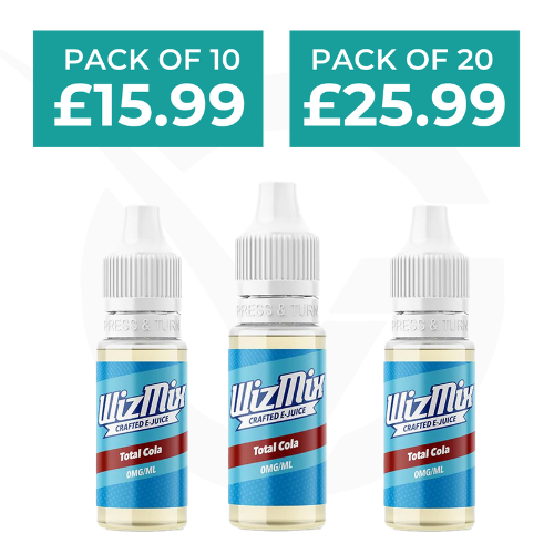 Total Cola 10ml E-Liquid By Wizmix - Pack of 10 & 20