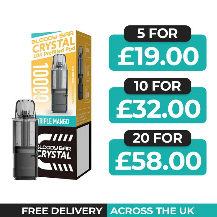 Bloody Bar Crystal 10k Triple Mango Refill Pods