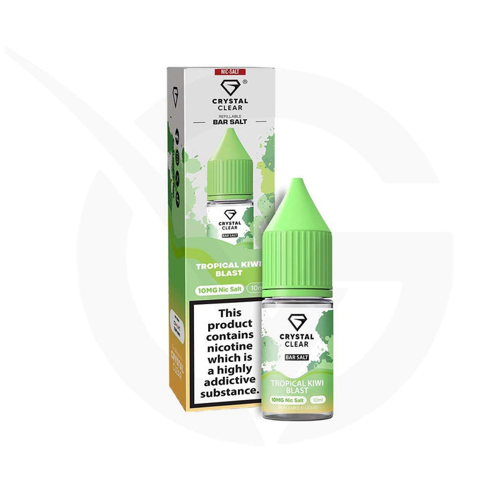 Tropical Kiwi Blast 10ml Nic Salt E-Liquid By Crystal Clear
