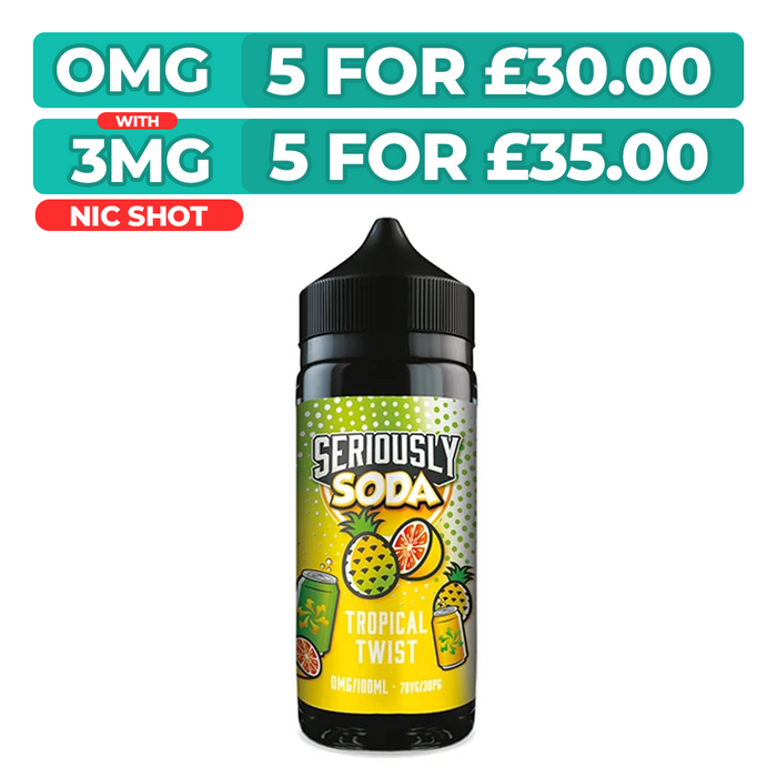 Seriously Soda Tropical Twist 100ml Shortfill E-Liquid