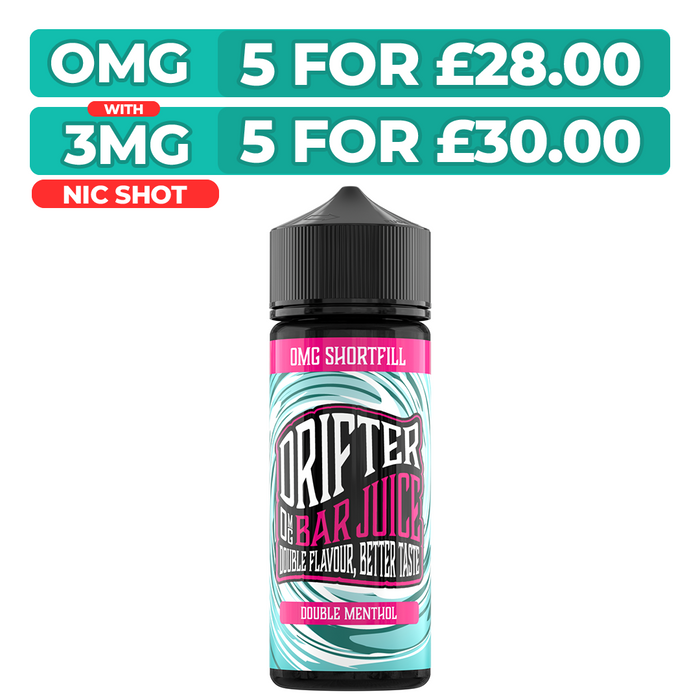 Drifter Bar Juice Double Menthol 100ml Shortfill E-Liquid