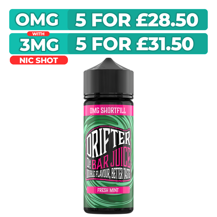 Drifter Bar Juice Fresh Mint 100ml Shortfill E-Liquid