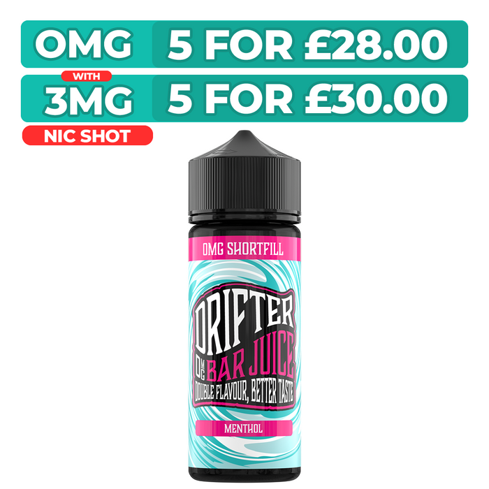 Drifter Bar Juice Menthol 100ml Shortfill E-Liquid