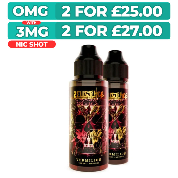 Vermilion 100ml Shortfill E-Liquid by Zeus Juice