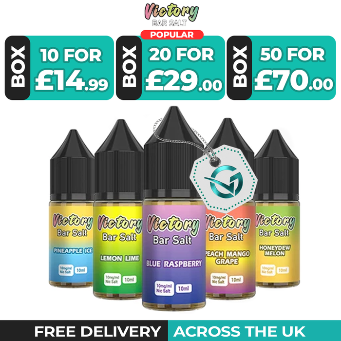 Victory Bar Salt Vape Juice - Bulk Box of 10