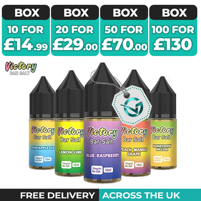 Victory Bar Salt Vape Juice - Bulk Box of 10