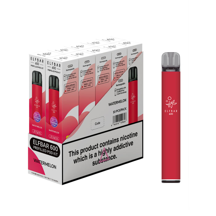 Elf Bar 600 Prefilled Pod Kit - Box of 10