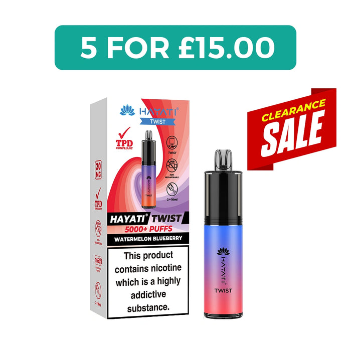 Hayati Twist 5000 5K Puffs Reuseable Vape Kit