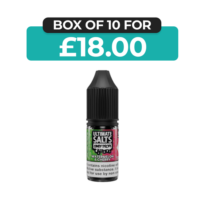 Watermelon & Cherry Candy Drops 10ml Nic Salt E-Liquid by  Ultimate Juice