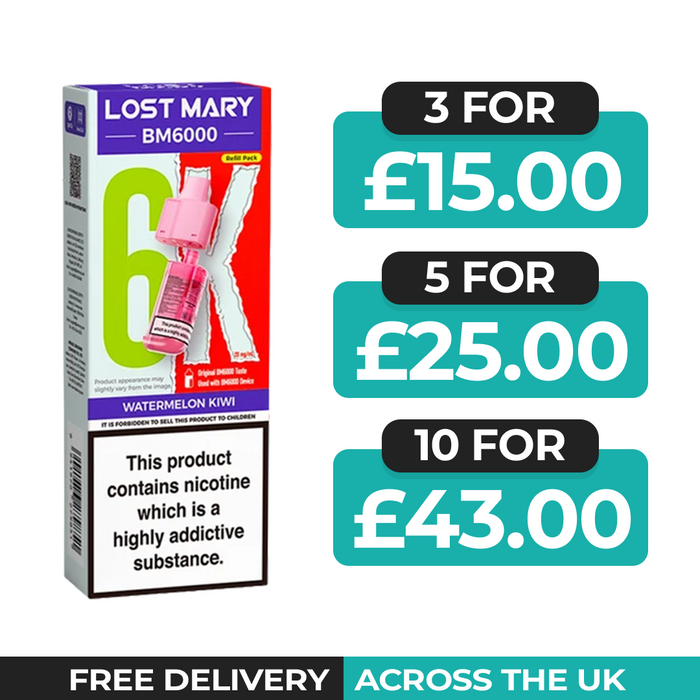Lost Mary BM6000 Watermelon Kiwi Prefilled Refill Pods