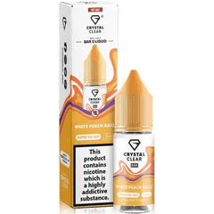 White Peach Razz 10ml Nic Salt E-liquid by Crystal Clear