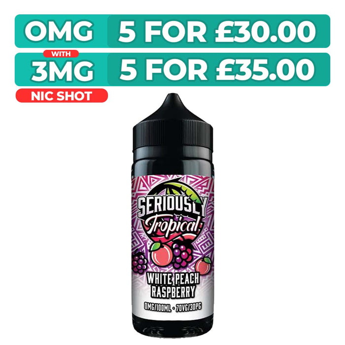 Seriously Tropical White Peach Raspberry 100ml Shortfill E-Liquid