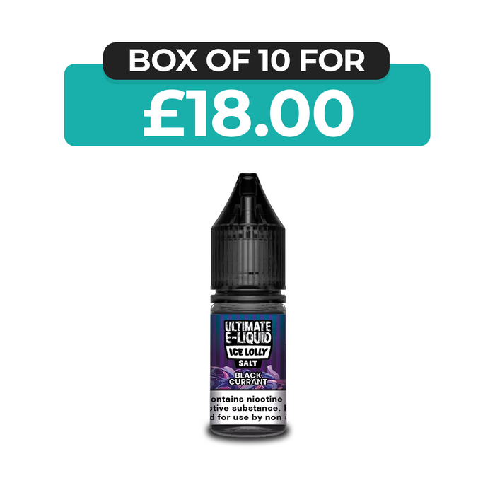 Blackcurrant Ice Lolly 10ml Nic Salt E-Liquid by Ultimate Juice