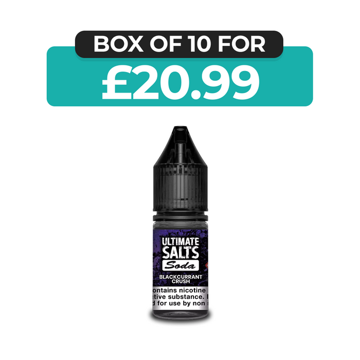 Blackcurrant Crush Soda 10ml Nic Salt E-Liquid by Ultimate Juice