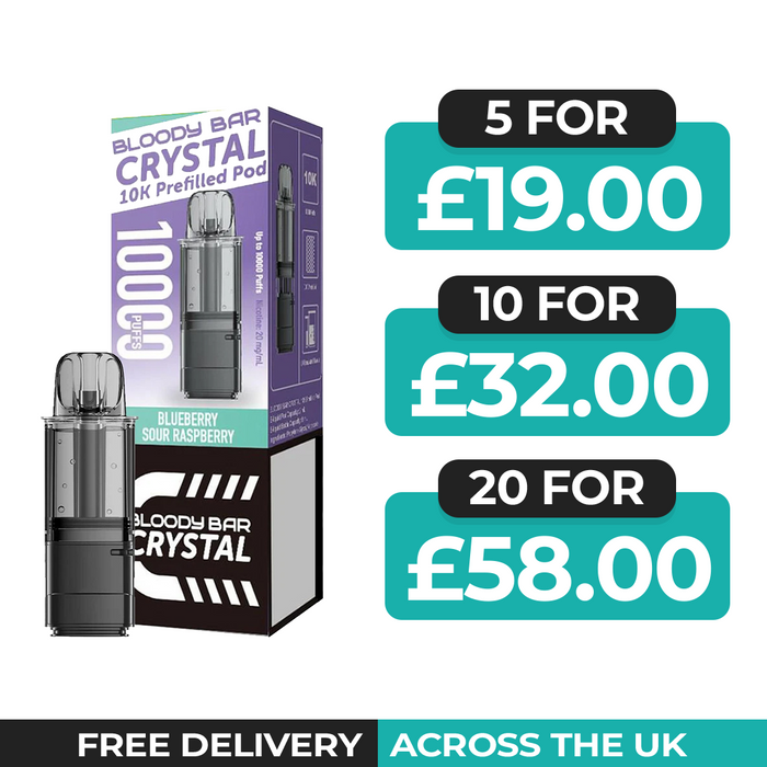 Bloody Bar Crystal 10k Blueberry Sour Raspberry Refill Pods