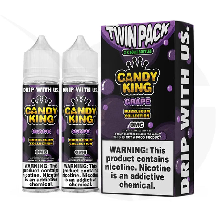 Grape Bubblegum 120ml Shortfill E-Liquid by Candy King