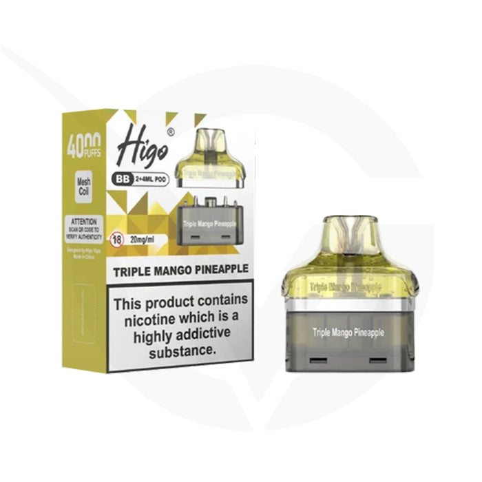 Higo BB 4000 Triple Mango Pineapple Refill Pods