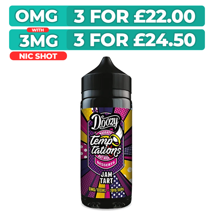 Jam Tart 100ml Shortfill E-Liquid By Doozy Temptations