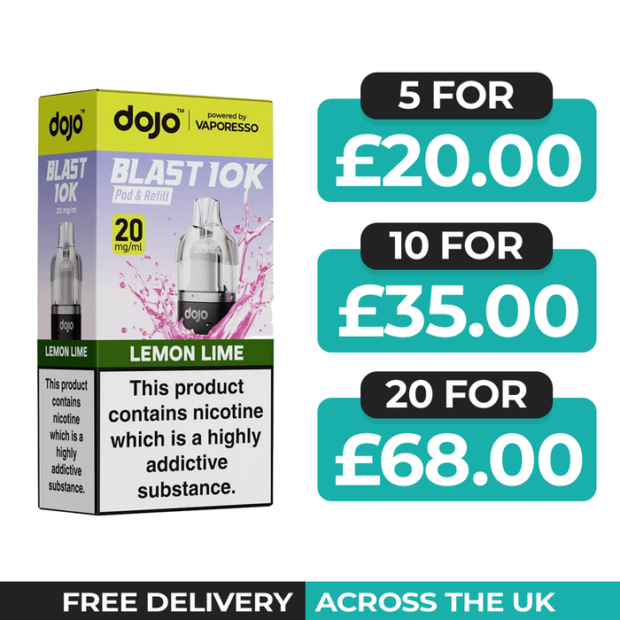 Vaporesso Dojo Blast 10k Lemon Lime Refill Pods