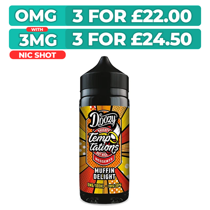 Muffin Delight 100ml Shortfill E-Liquid By Doozy Temptations