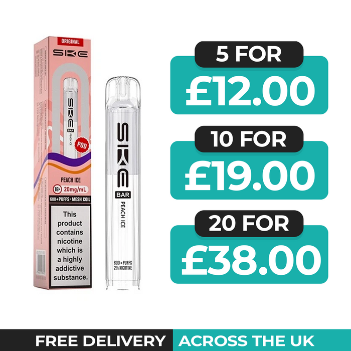 SKE Bar 600 Pods Peach Ice
