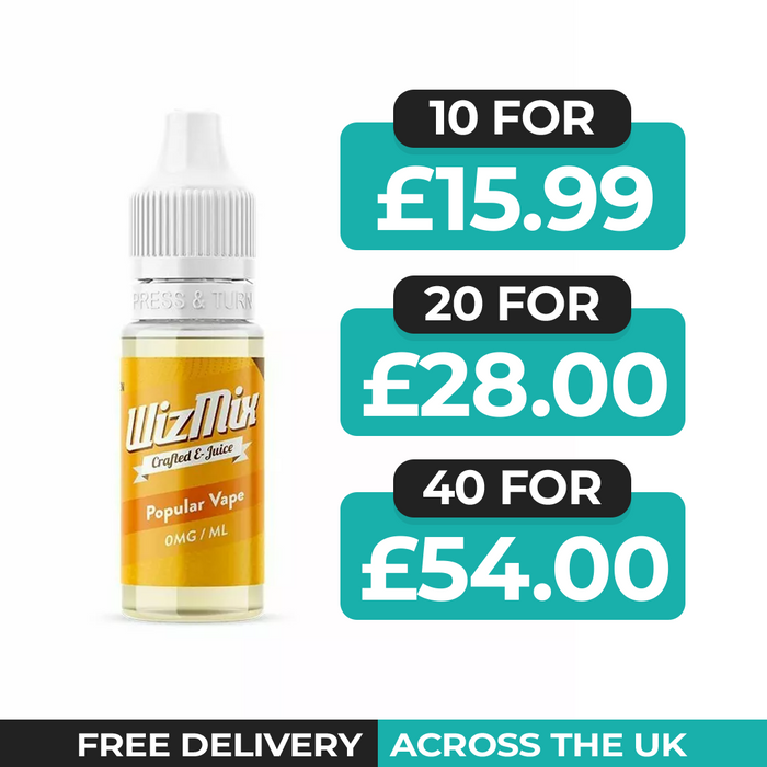 Wizmix Popular Vape 10ml E-Liquid - Pack of 10, 20 & 40