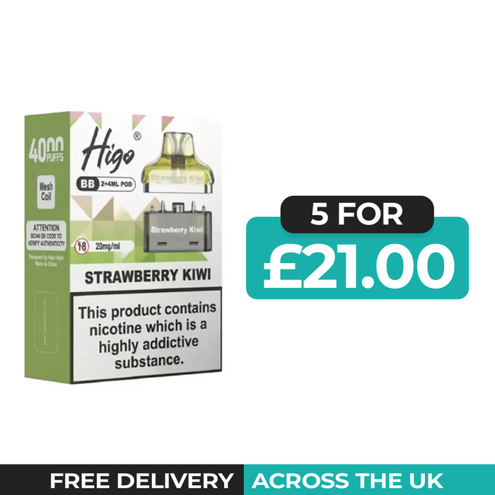 Higo BB 4000 Strawberry Kiwi Refill Pods