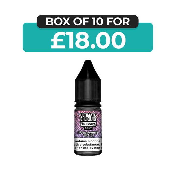 Rose & White Grape Blossom 10ml Nic Salt E-Liquid by  Ultimate Juice