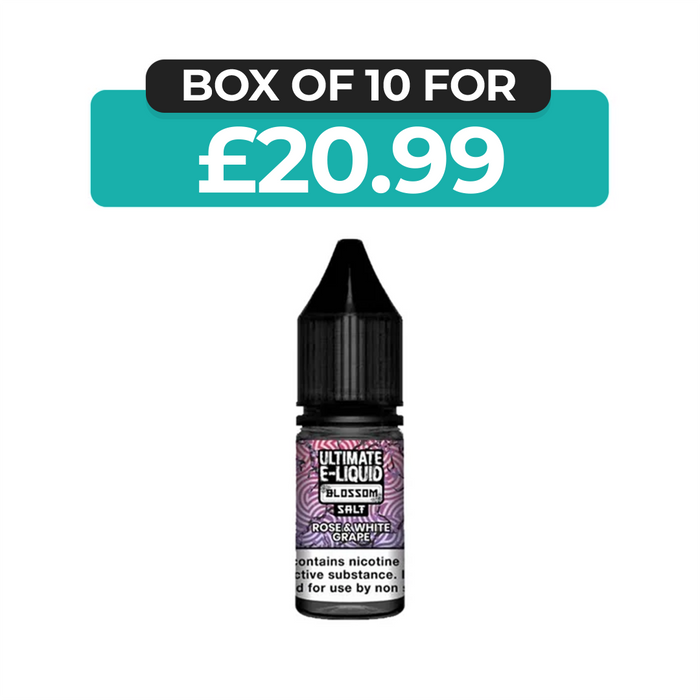 Rose & White Grape Blossom 10ml Nic Salt E-Liquid by  Ultimate Juice